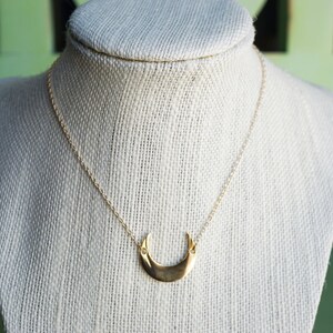 Gold Crescent Moon Necklace - Etsy