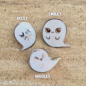 Glitter Ghost (individual) Hard Enamel Lapel Pin