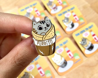 Purrito Hard Enamel Lapel Pin