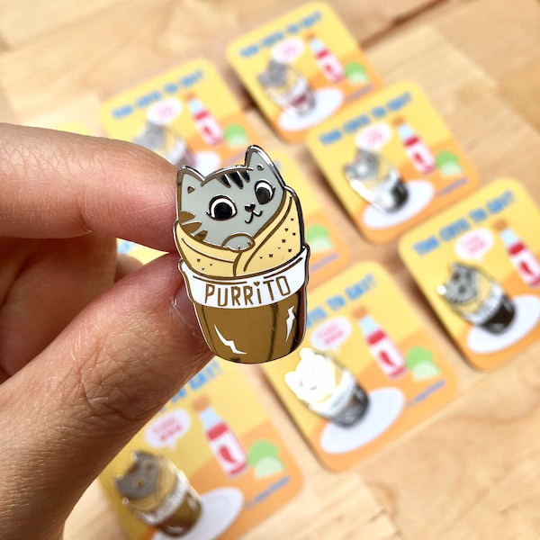 Purrito Hard Enamel Lapel Pin