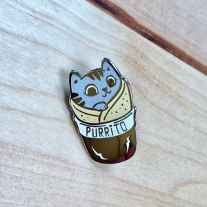 Purrito Hard Enamel Lapel Pin image 2