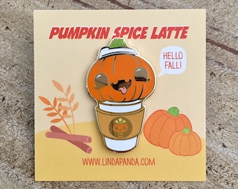 Pumpkin Spice Latte Hard Enamel Lapel Pin