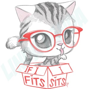 If I Fits Kitty Art Print