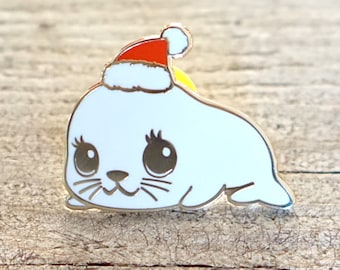 Holiday Seal Enamel Pin