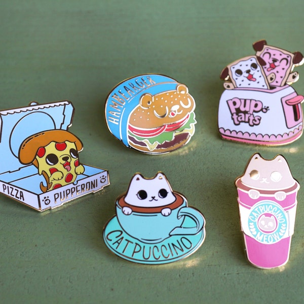 Too Cute To Eat Hard Enamel Pin Collection - Series 1