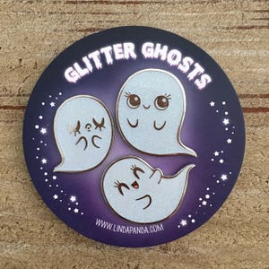Glitter Ghosts Hard Enamel Lapel Pin Set
