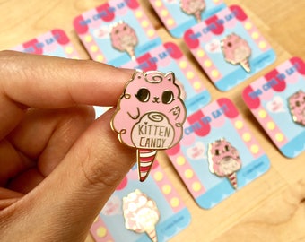 Kitten Candy Hard Enamel Lapel Pin