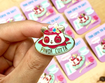 Panda Cotta Hard Enamel Lapel Pin