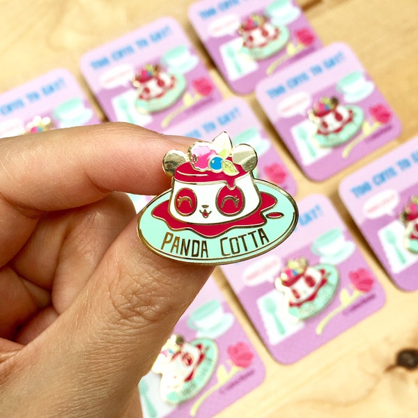 Panda Cotta Hard Enamel Lapel Pin