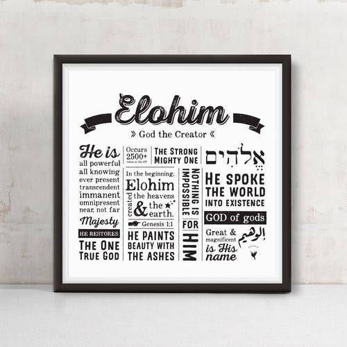 Names of God Print Etsy