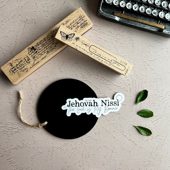 Jehovah Nissi Vinyl Sticker | Names of God Collection | The Lord is my Banner You are a shield around me the one who lifts my head Psalm 3:3