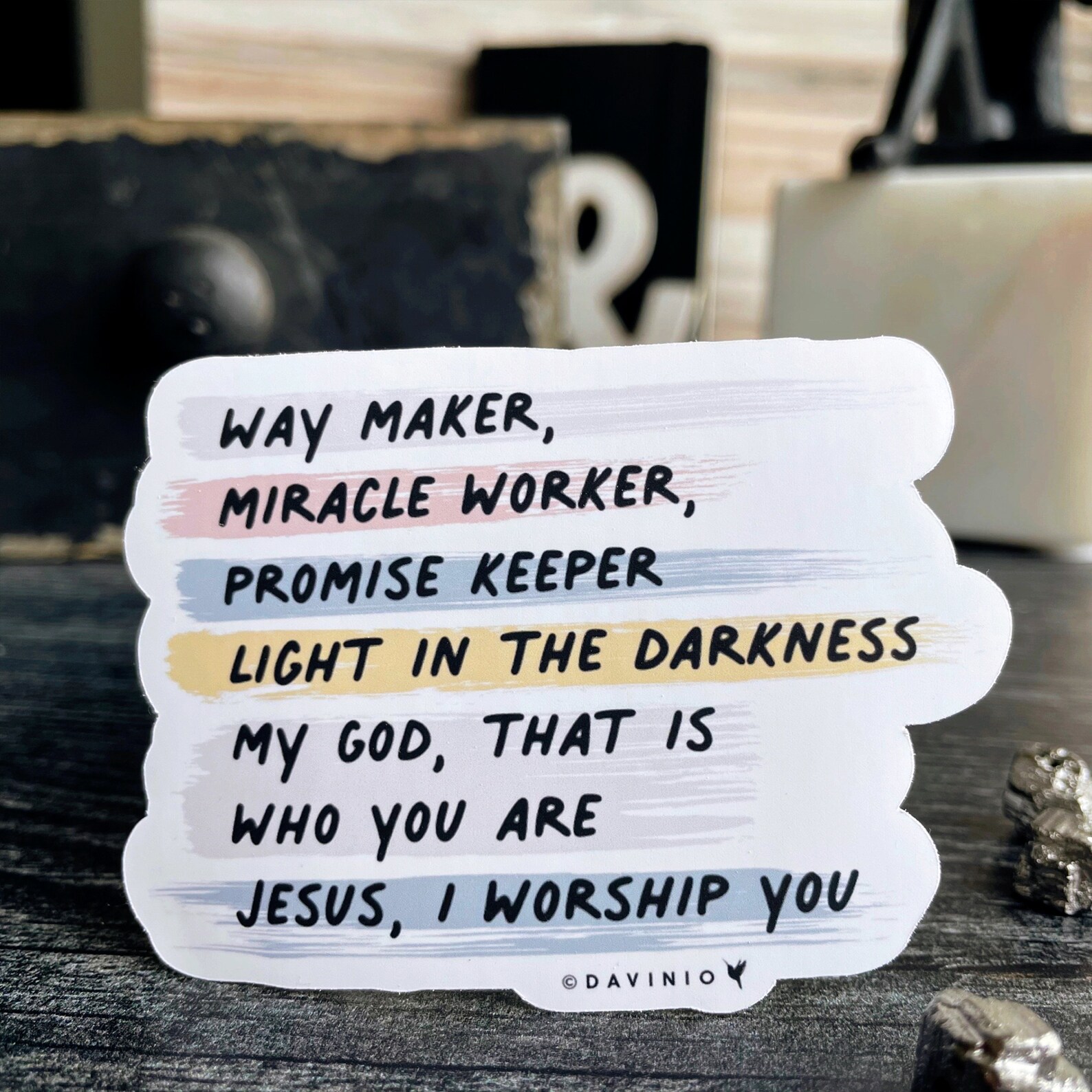 Way Maker Vinyl Sticker Illustrated Lyrics miracle worker | Etsy