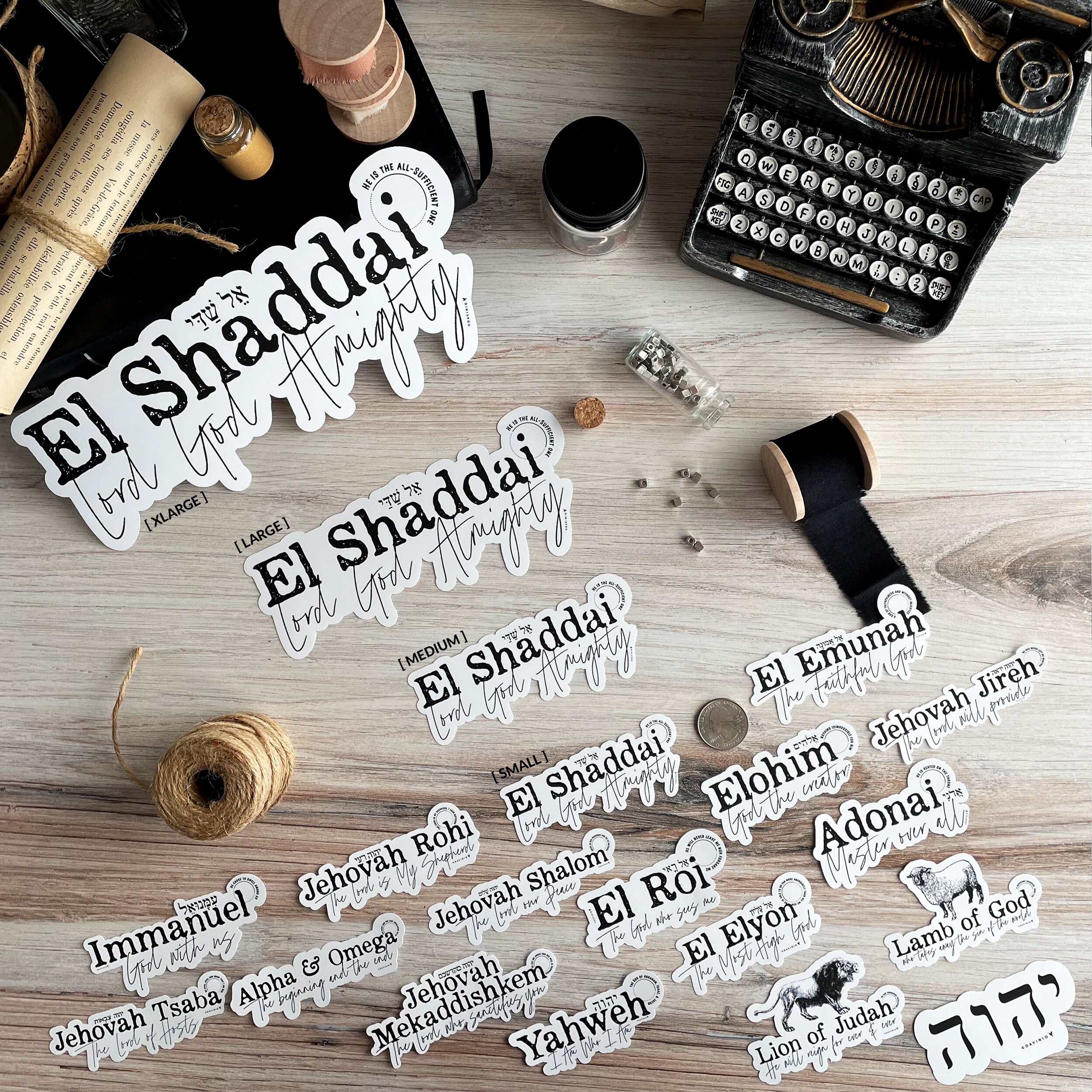Adonai Vinyl Sticker Names of God Collection Master Over Etsy