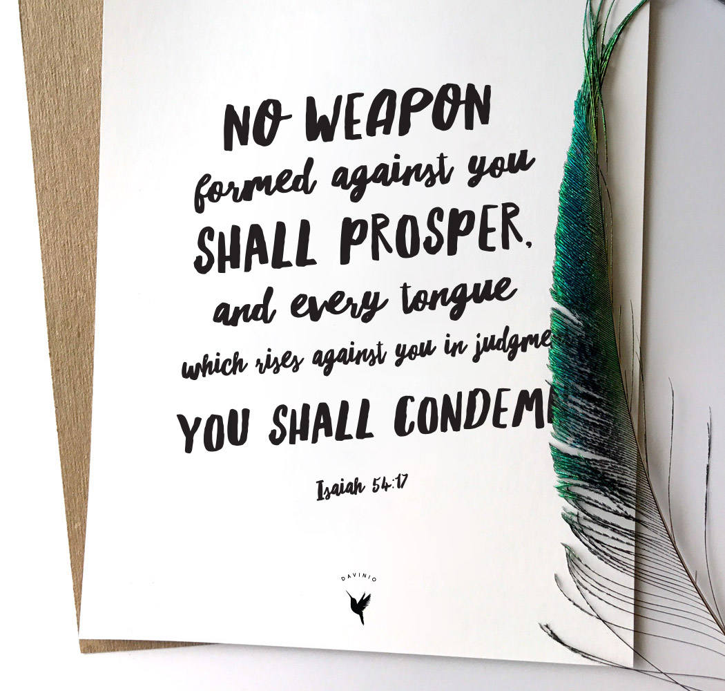 No weapon formed against you shall prosper Isaiah 54:17 Giclée | Etsy
