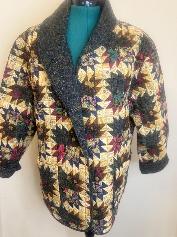 VTG Y2K Donna Sharp 2003 Boho Patchwork  Slouchy … - image 5