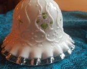 Fenton Spanish Lace Silvercrest Hand Painted Bell