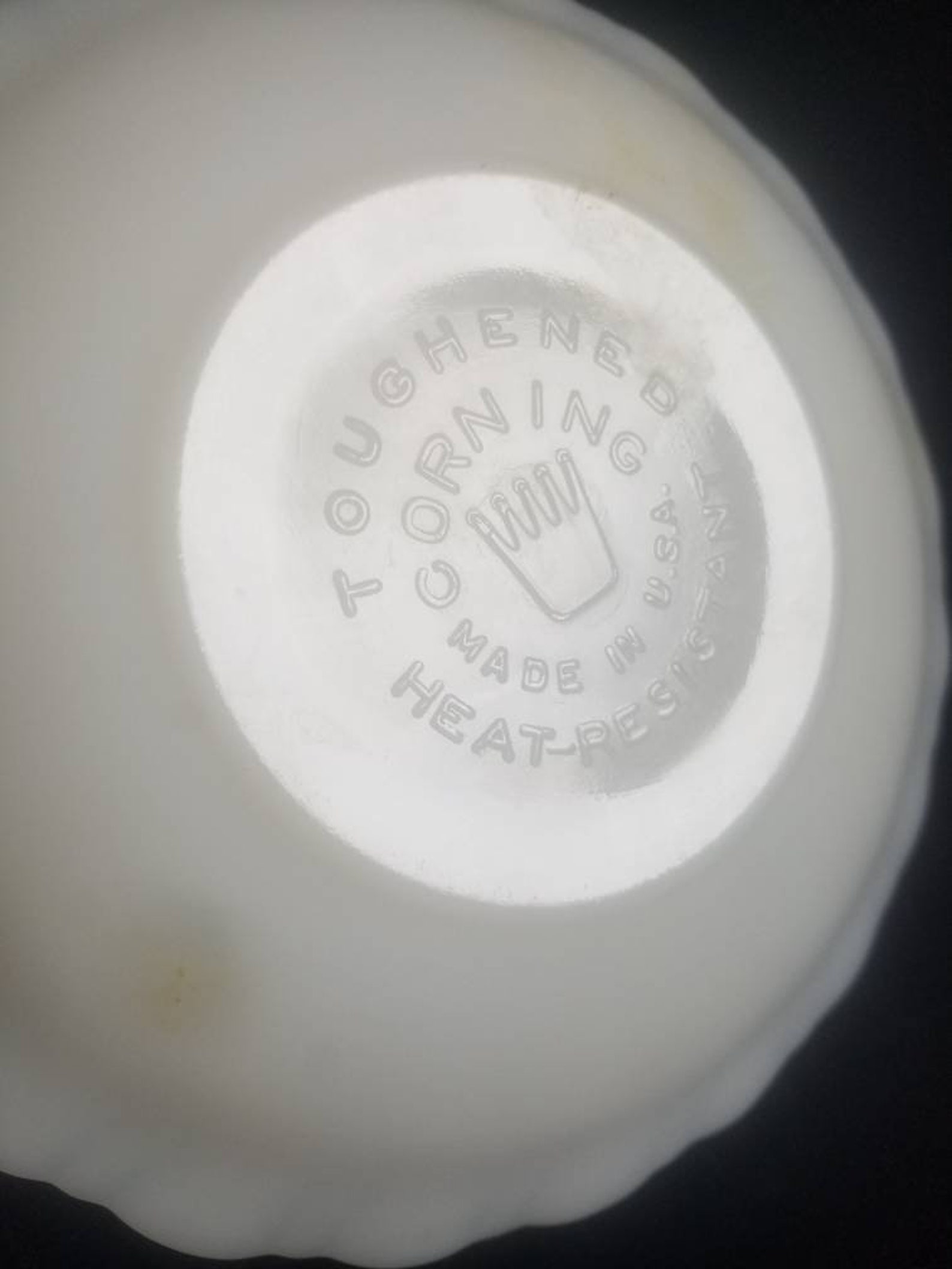 Vintage Toughened Corning Crown White Swirl Teacup and Saucer Etsy