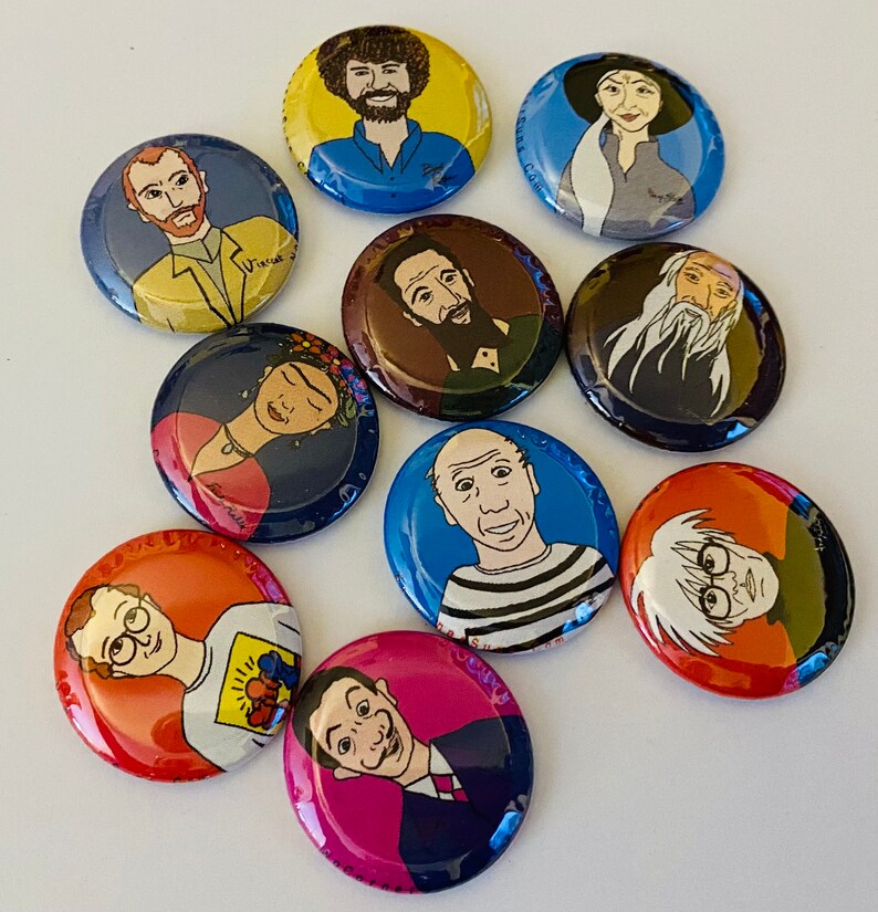 Magnets Gift For Teachers Multicolored Famous Artist Fan Favorites Button Badge Pin Pack Patches Pins Accessories Valresa Com
