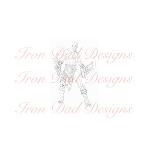 Kratos God of War Fan Image SVG PNG Shirt Sticker GOW