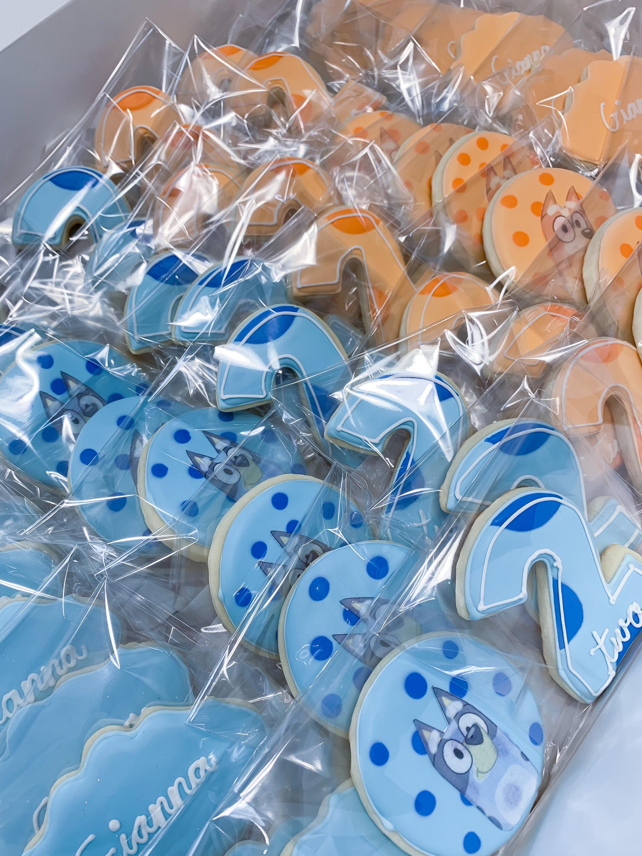Blue and Orange Pup Cookies- Any Age, Dozen per Order - Etsy