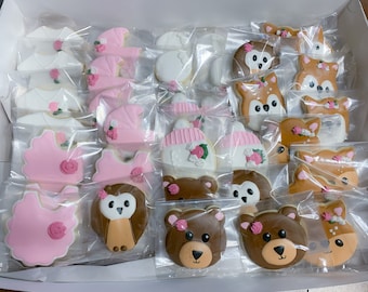 Woodland Animal Baby Shower Cookies