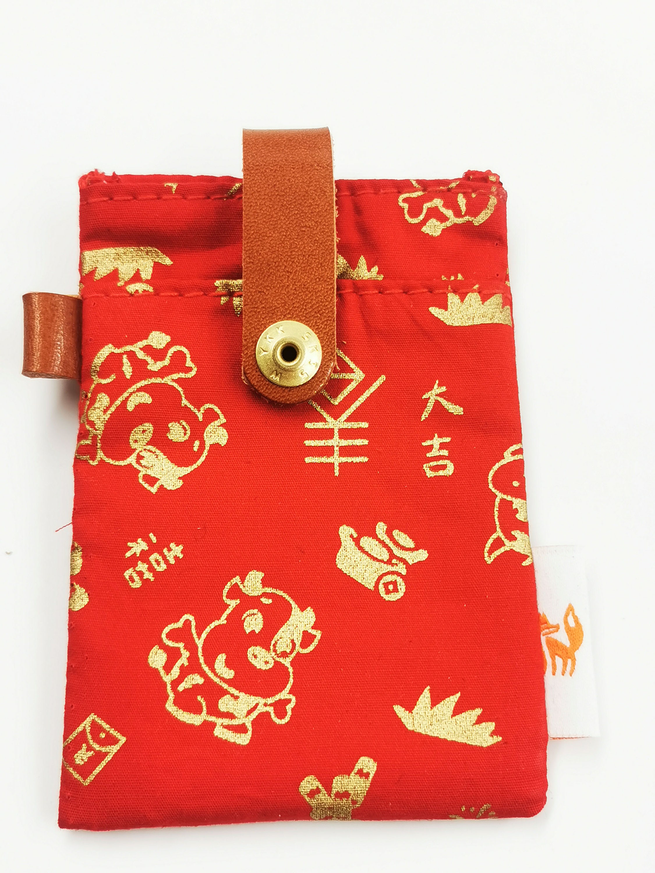 Multifunctional fabric red envelope bag handmade ID credit Etsy