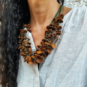 Leather Flower Bib Necklace |Infinity Jewelry|Personalized Gift for her| Long Distance gift