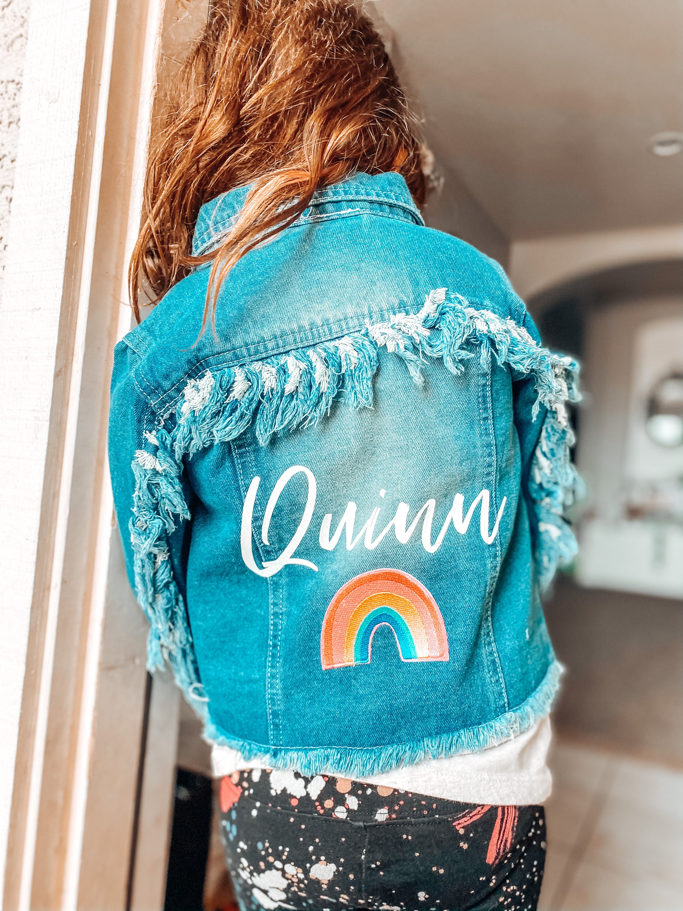 Denim KIDS CUSTOM  Jean Jackets Baby Toddler with Embroidered Persona…