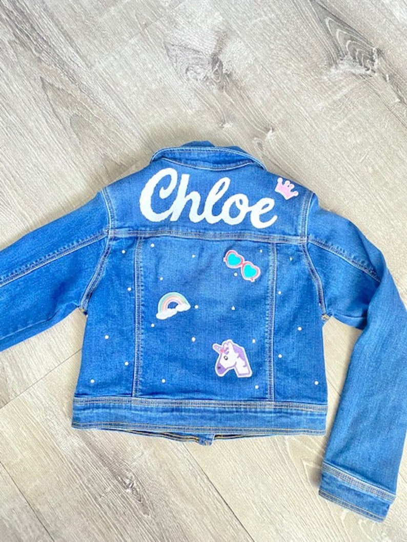 Denim KIDS CUSTOM Jean Jacket Baby Toddler Custom Jacket Etsy