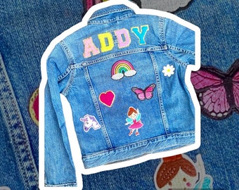 Personalized Custom Jean Jacket for Kids | Stylish, Cute, and Unique | Back-to-School Gift | Birthday Gift | Keepsake