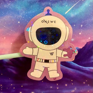 Sticker holographique étoile astronaute ONEWE / WEVE / Yonghoon, Harin, Kanghyun, Dongmyeong, Giuk