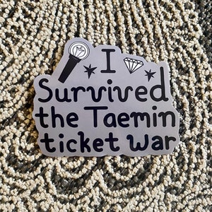 Ich habe den Taemin Ticket War SHINee / Taemate / Ephemeral Gaze Wasserdichter Aufkleber überlebt