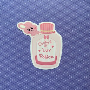 BTS Cooky Luv Potion Bottle Glossy Sticker