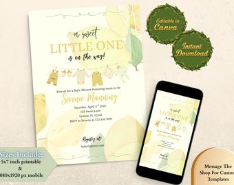 Lemon Baby Shower Invitation Template - Little Lemon Invite Printable Citrus Baby Shower Editable Lemon Squeeze Party Invite