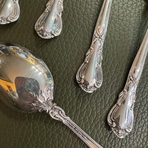 Birks Sterling Silver - set of 12 demitasse coffee spoons - Chantilly Pattern