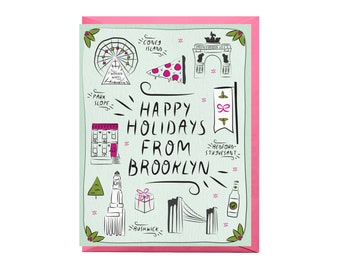 Happy Holidays from Brooklyn! (Single Card or Set of 6)