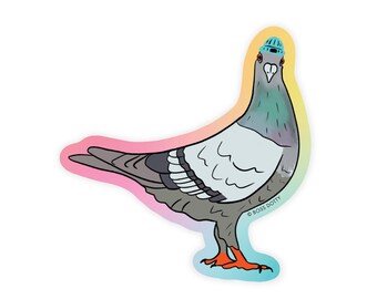 Pigeon Sticker | nyc sticker, brooklyn sticker, city sticker