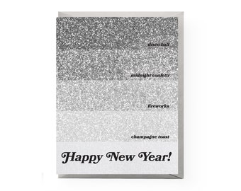 Paint Chip New Year's Card (Single Card or Set of 6)