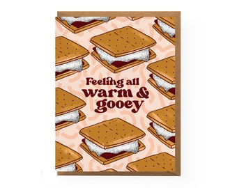 S'mores Love Card | snack love card, s'mores valentine's day card