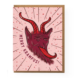 Merry Krampus Holiday Card (Single Card or Set of 6)