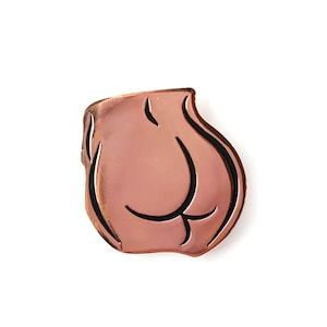 Rose Gold Butt Enamel Pin