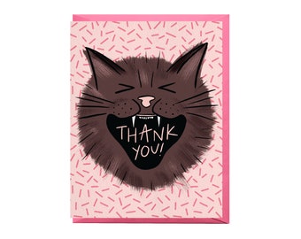 Wild Cat Thank You Card