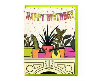 House Plant Birthday Card | plant birthday card, birthday card for plant lovers