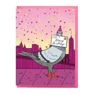 Pigeon Birthday Card | NYC Birthday Card | Funny Greeting Card