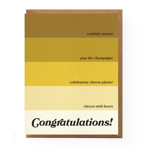 Paint Chip Congratulations Card | artist congratulations card, designer congratulations card, congratulations greeting card