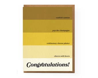 Paint Chip Congratulations Card | artist congratulations card, designer congratulations card, congratulations greeting card