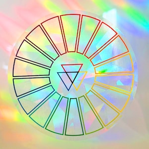 Color Wheel Rainbow Suncatcher Decal | suncatcher sticker, rainbow maker decal, rainbow window decal