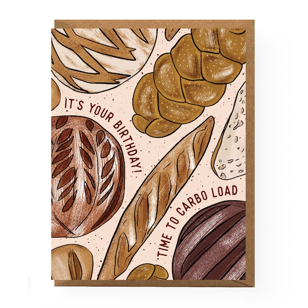 Bread Birthday Card | foodie birthday card, snacks birthday card