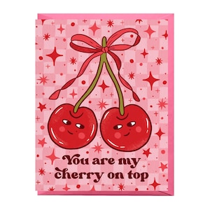 Cherry on Top Love Card | Foodie Love Card | Snack Valentine’s Card