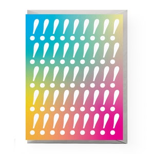 Rainbow Exclamation Card | congratulations card